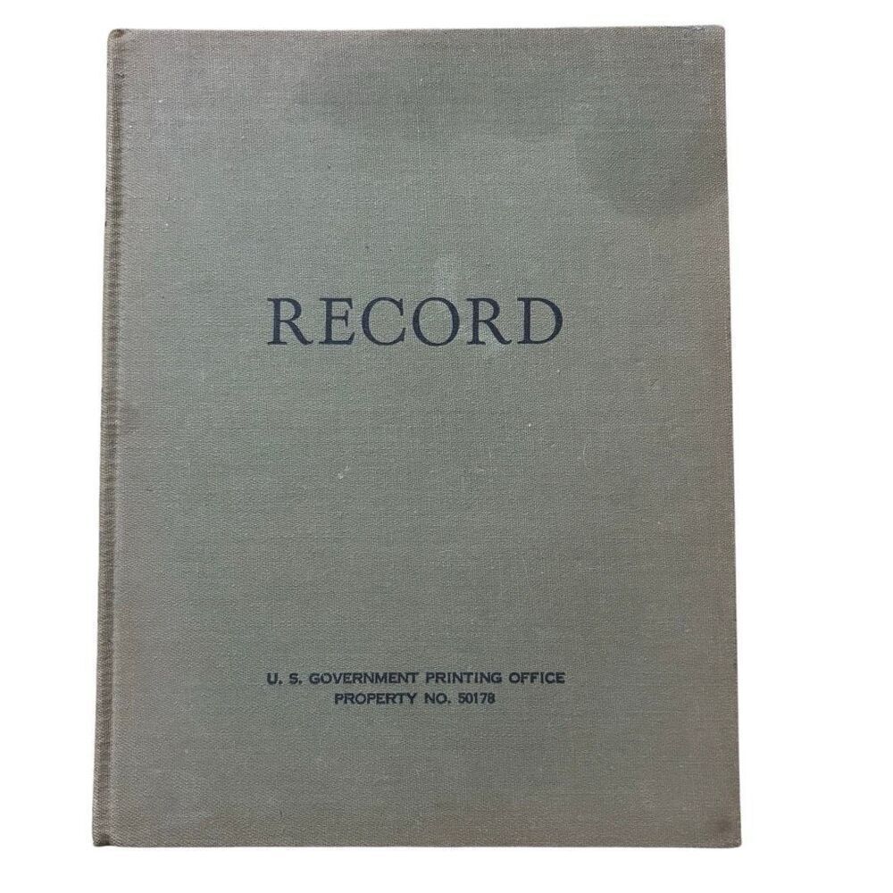 U.S. Government Printing Office Property No. 50178 Unused Record Book *Read*